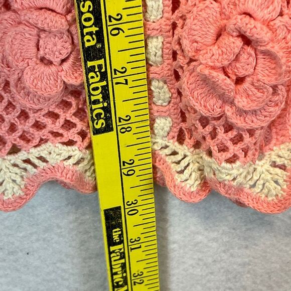 NWT STORYBOOK KNITS Women’s Cardigan 2X Coral Crochet Lace Button Front Sweater - Picture 10 of 16